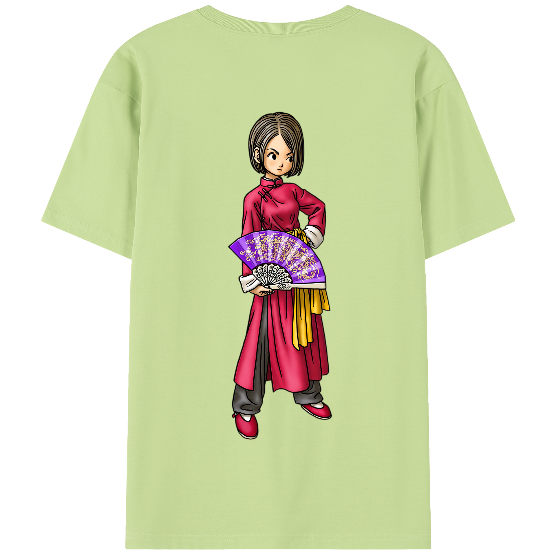 （画像用） ドラゴンクエスト Doragon Kuesuto Dragon Quest 綿100％半袖Tシャツ（背面プリント）